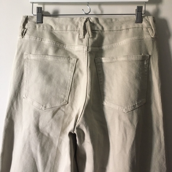 GOOD AMERICAN Cream High Waisted Palazzo Jeans 10/30 - Picture 4 of 6